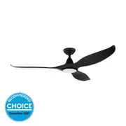 Noosa DC Ceiling Fan 60" With LED Light Matt Black - 202972