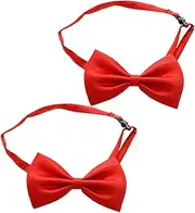 [FOMIYES] 2pcs Minimalist Pre Tied Bow Ties for Men Elegant Polyester Bow Knots for Weddings Parties Academic Ceremonies Timeless Design Versatile Accessory for Bachelors Gowns