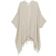 [Brunello Cucinelli] Brunello Cucinelli Linen Cape ONE SIZE NEUTRALS