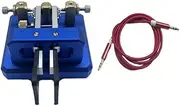 Automatic Morse Dual-Paddle Telegraph Key CW Key for Ham Radio Users for Amateur HAM Radio CW Paddle Key Amateur Easy to Use Easy Install Blue