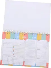 SHINEOFI Weekly Planner Notebook Spiral Binding Undated Task Organizer for Daily and Weekly Planning Cover and Twin Wire Binding for Project Management and Goal Setting
