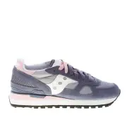 SAUCONY women shoes blue silver suede fabric Shadow sneaker s1108-829