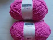 Sundance Beads fashion yarn, Watermelon, lot of 2 (88 yds each)