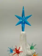 Large Aqua Pentagram Star Topper for Ceramic Christmas Tree Lights Bulbs