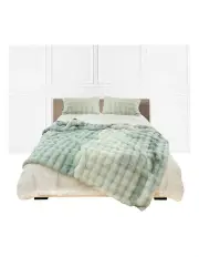 [SOGA] Fuzzy Super Soft and Cozy Fluffy Throw Blanket 200cm in Light Green