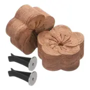 2Pcs Wood Essential Oil Diffusers Rosewood Plum Aroma Diffuser with Car Clips