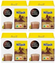 4 NESCAFE NESQUIK Cocoa Hot Chocolate Drink Dolce Gusto Capsules Boxes 256g 9oz
