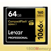GENUINE Lexar 64GB Professional 1066X Compact Flash CF 160MB/s UDMA7 VPG-65 HD