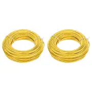 22AWG Gauge Stranded Hook-Up Wire PVC Tinned Copper Wire 30m/100ft Yellow