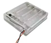 2x 4xAA Battery Holder Box Case With Switch 4x1.5V 6V Transparent