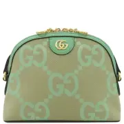 Gucci Shoulder Bag Jumbo GG Ophidia Beige Brown Green Diagonal 499621 Used