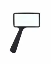 1 Pack 3X Magnification Rectangular Handheld Magnifying Glass Scratch Resistant Glass Lens Large Horizontal Viewing Area
