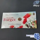 2012 UNC $2 Lest We Forget Red Poppy Coin on RSL Card