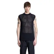 [LANEUS] Mesh Knit Vest Black