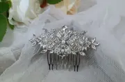 Art Deco Style Hair Comb Silver Hair Comb Wedding Hair Comb Great Gatsby Hair Co