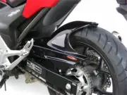 Fits Honda NC700 S 12-2014 Carbon Look & Silver Mesh Rear Hugger Powerbronze