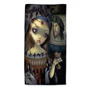 The Vampire Maiden I Vampiri Lucrezia Borgia Microfiber Beach Towel