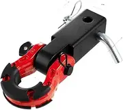 2" Shackle Hitch Receiver Double Hole Recovery Shackle Block Powder Coat Hitch Pin D-Ring,Compatible With SUV Trucks Jeeps Off-Road