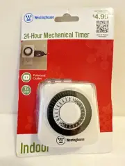 Westinghouse 24-Hour Mechanical Timer Indoor Polarized Outlet - Brand New Sealed