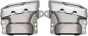 1Pair Quad Exhaust Tips Stainless Steel Compatible For Benz A45 W176 CLA45 C117 2013-2018 Car Accessories(Silver)