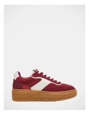 [Steve Madden] Courtyard Sneaker in Red and White