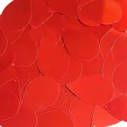 Red Shiny Metallic Sequins Teardrop 1.5" Large Couture Paillettes