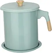 CONGARTENO Household Grease Storage Can with Lid Stainless Steel Oil Strainer Pot Scald Handle Efficient Oil Filter for Cooking Save Flavor and Reduce Waste