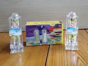 Vintage Crystalline Salt & Pepper Shakers in Original Box - Boone, NC Souvenir