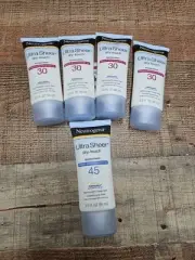 Neutrogena Ultra Sheer Dry Touch Sunscreen Lotion spf 30+ 45 3oz 4 Pack Exp 2021