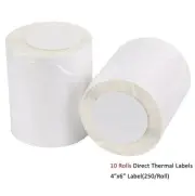 12 Rolls 4x6 Direct Thermal Labels 250 Per Roll For Zebra LP2844 Eltron ZP-450