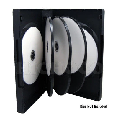 80 ct Multi 8 Disc CD DVD Black Case Movie Game Box 27mm Wholesale Bulk