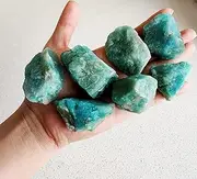 0.5 lb Rough Crystals Bulk Raw Amazonite Healing Stones for Tumbling, Wire Wrapping, Wicca Reiki,Meditation