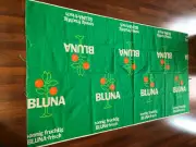 Vintage German Retro BLUNA Soda Pop Soft Drink Beverage Promotional Fabric MCM