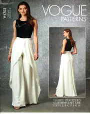Vogue Couture V1702 Misses 14 to 22 Claire Shaeffer Skirted Pants Uncut Pattern