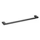 MATT BLACK GAMA 600MM ROUND SINGLE TOWEL RAIL BATHROOM WALL MOUNTED BRASS ZINC