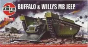Airfix 1/76 (20mm) LVT(A)-4 Buffalo & Willys Jeep