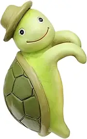 Turtle Planter Decor, Cute Resin Turtle Vase Hugger, Tortoise Figure Plant Pot Hanger for Indoor Outdoor Garden Patio Pond
