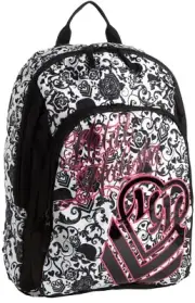 Metal Mulisha Men's Ladylike Backpack Black White All Over Print Embroidery O/S