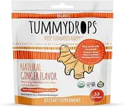 Natural Ginger Tummydrops (Resealable Bag of 33 Individually Wrapped Drops) Certified Oregon Tilth USDA Organic, Non-GMO Project, GFCO Gluten-Free, and KOF-K Kosher