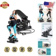 High Carbon Steel Mini Stepper with Resistance Bands - Perfect for Home Use