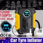 Car Tyre Inflator Tire Inflation Portable 12V Air Compressor Pump LED Lighting