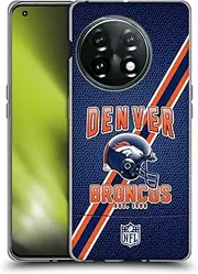 Head Case Designs Officially Licensed NFL Football Stripes Denver Broncos Logo Art Soft Gel Case Compatible with OnePlus 11 5G