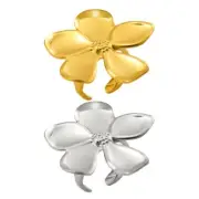 Flower Finger Open Rings Stainless Steel Texture Suitable for Various Occasion