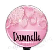 Heart Retractable Badge Holder, Custom Retractable Badge Reel GG1034