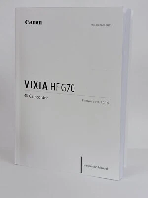 Canon VIXIA HFG70 Instruction Owners Manual VIXIA HF G70 Book NEW