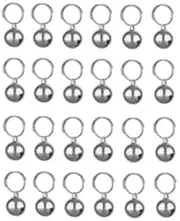 24 Pack Pet Bells for Dog Cat Collar Charm Pet Pendant Accessories Stainless Steel Anti-Lost Training Bells for Collars Pet Pendant Accessories 1/2-Inch Silver, Small, Metal, Agate