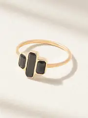 [Melissa Joy Manning] Melissa Joy Manning - Cityscape Triple 14-karat Recycled Gold Spinel Ring - 6 6 Gold
