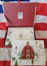 NEW Christmas Holiday Cards 20 & 21 Env Box Country Winter Peter Pauper Press
