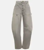 [The Attico] The Attico Effie high-rise barrel-leg jeans 27 grey