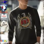Slayer Eagle Logo Long Sleeve T Shirt XS - 5XL Retro Rock Music Tee